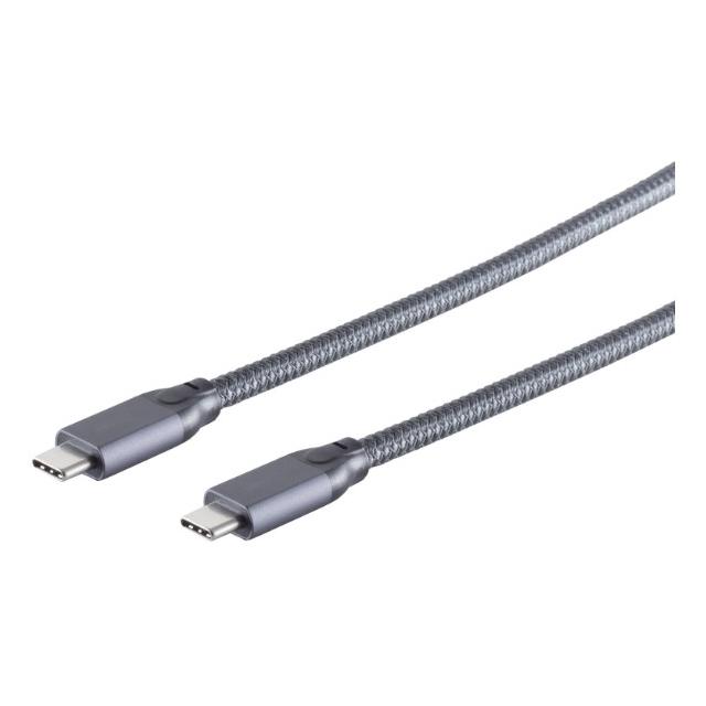USB-C (ST-ST) 2m Anschlusskabel Grau