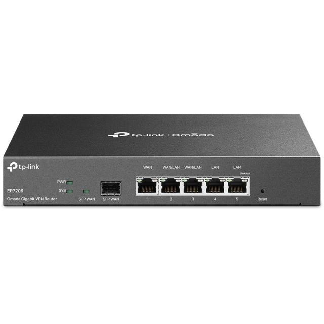 Router TP-LINK TL-ER7206 - SafeStream™ Gigabit Multi-WAN VPN Router - Omada Controller