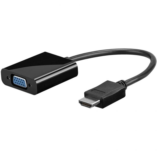 Goobay HDMI > VGA (ST-BU) Adapter Schwarz + 3,5mm Klinkenkabel