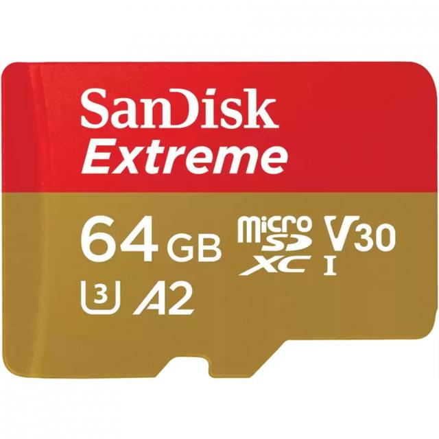 CARD 64GB SanDisk Extreme MicroSDXC 170MB/s +Adpater