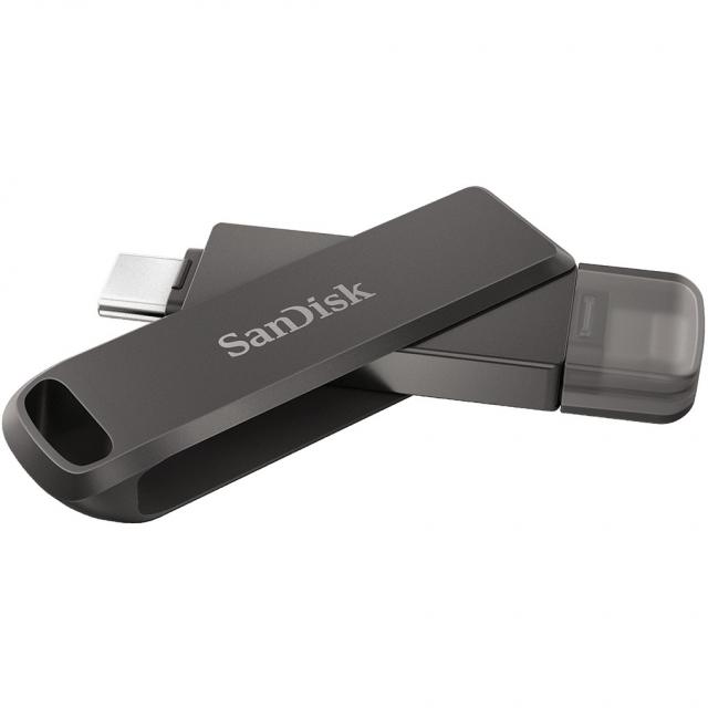 STICK 128GB USB 3.1 SanDisk iXpand Luxe Duo USB-C / Apple Lightning black